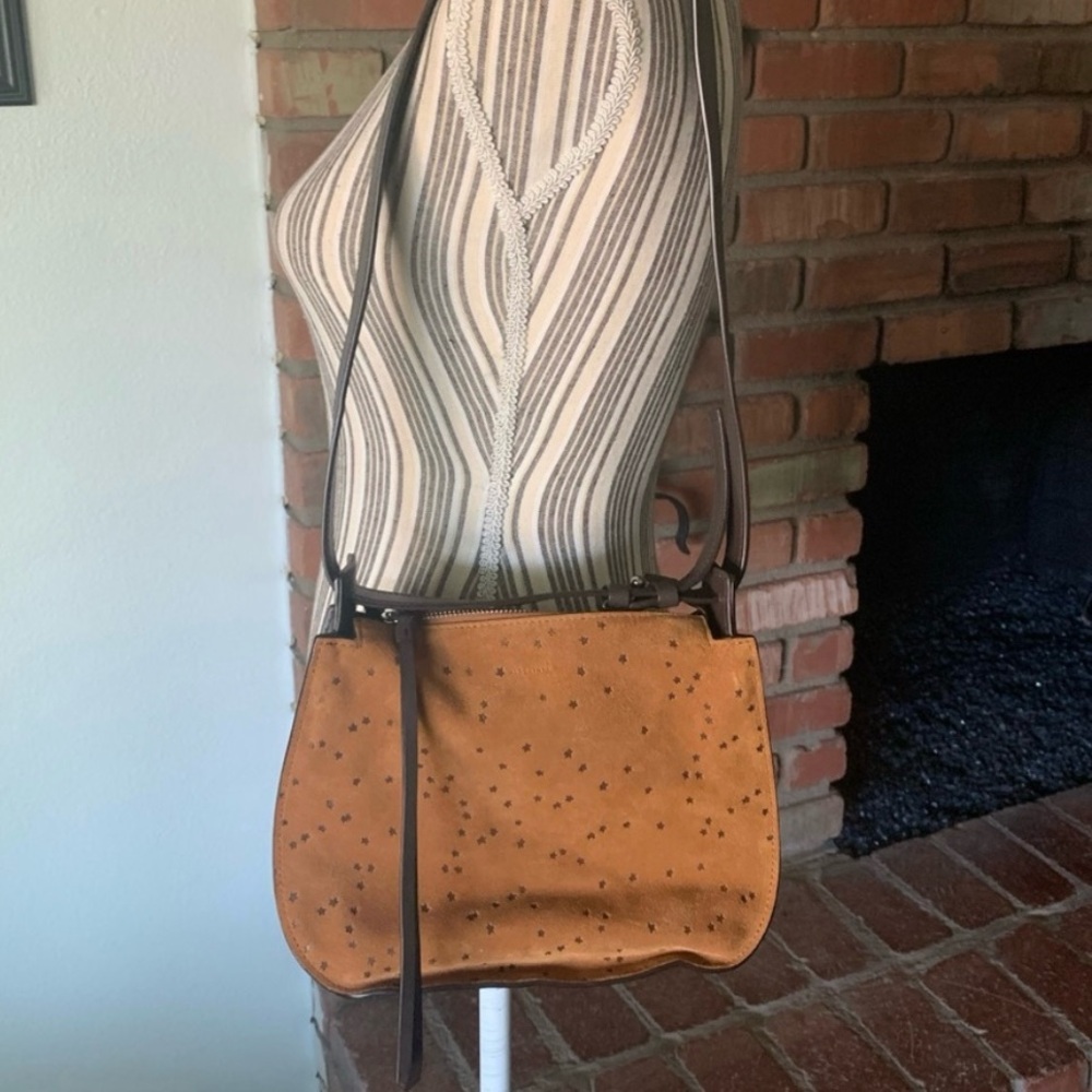 Brown suede pocketbook